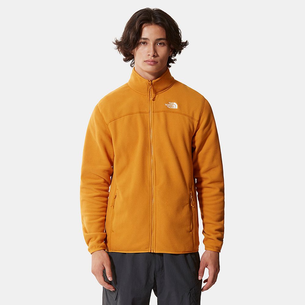 The North Face Fleece Mens Australia - The North Face 100 Glacier Full-Zip Yellow Hiking (CAG-419650